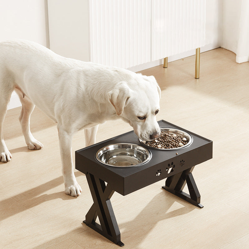 Adjustable Dog Bowls Stand Raised with Stainless Steel 2